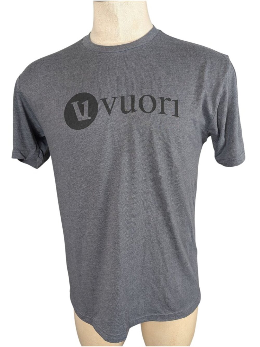 Vouri men's V1 logo shirt short sleeve gray color size L